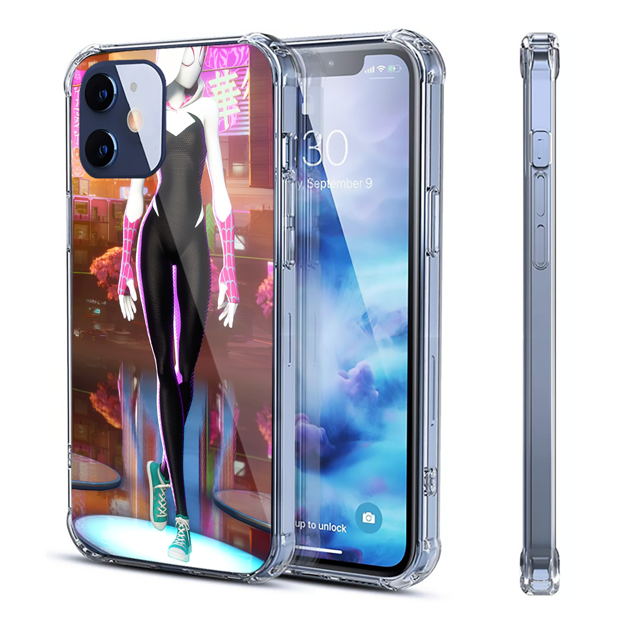 （画像用） Spider Man スパイダーマン 【iPhone 12シリーズ対応】透明スマホケース（クリアソフトケース）